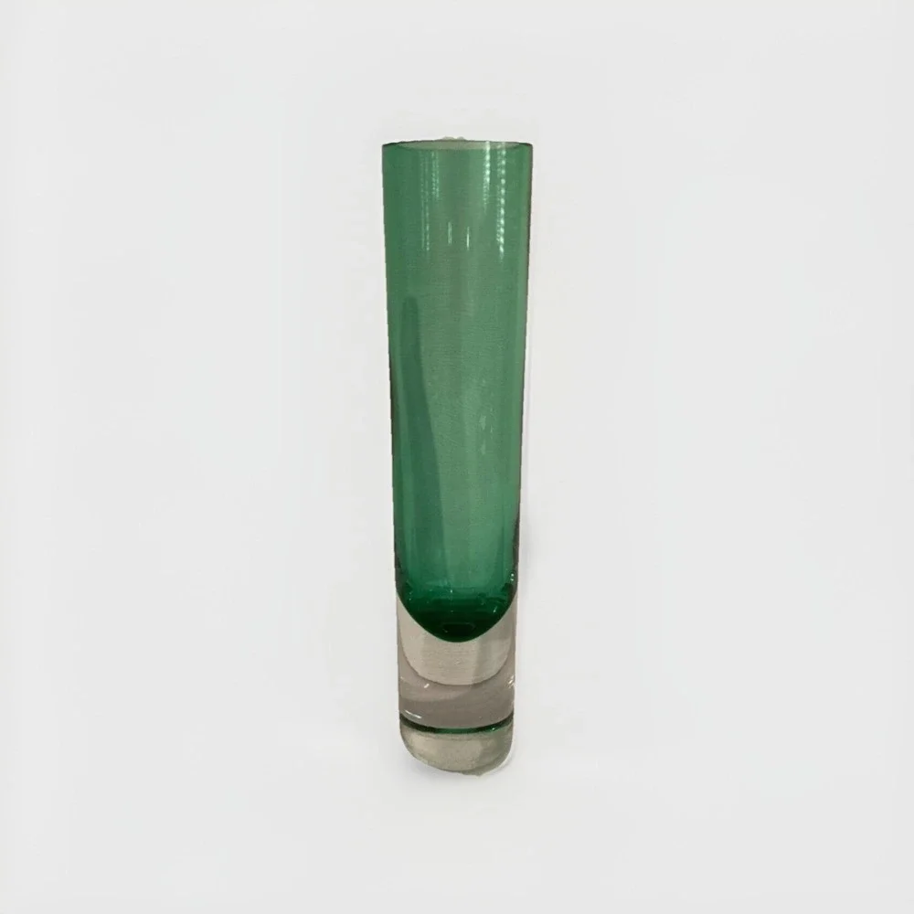 Green Cylindrical Bud Vase 8.75